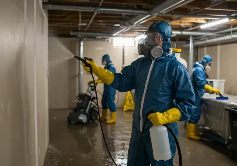 Basement Sanitization and Antimicrobial Treatment process in Manteo, NC