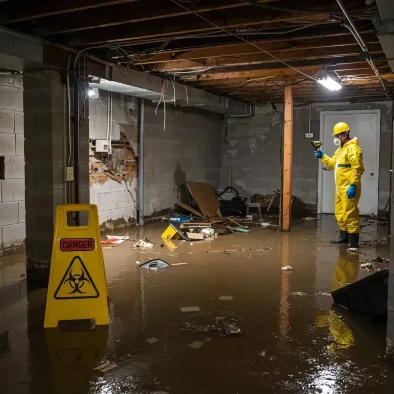 Flooded Basement Electrical Hazard in Manteo, NC Property