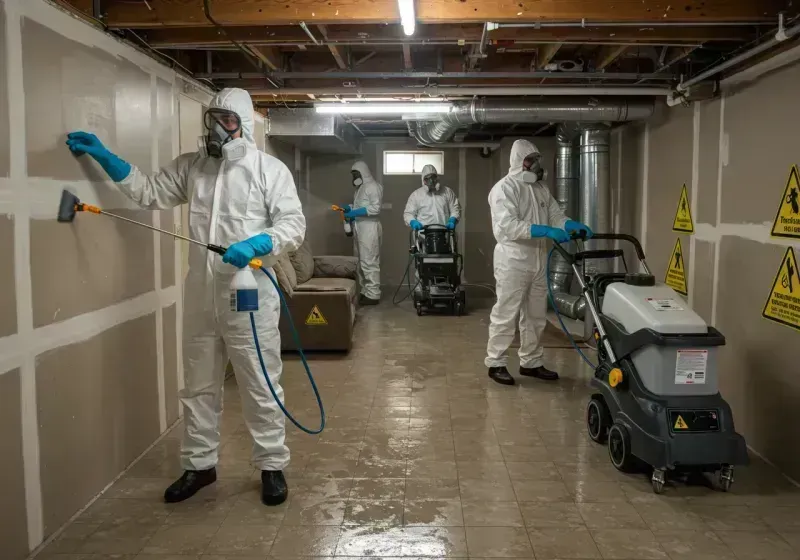 Basement Moisture Removal and Structural Drying process in Manteo, NC